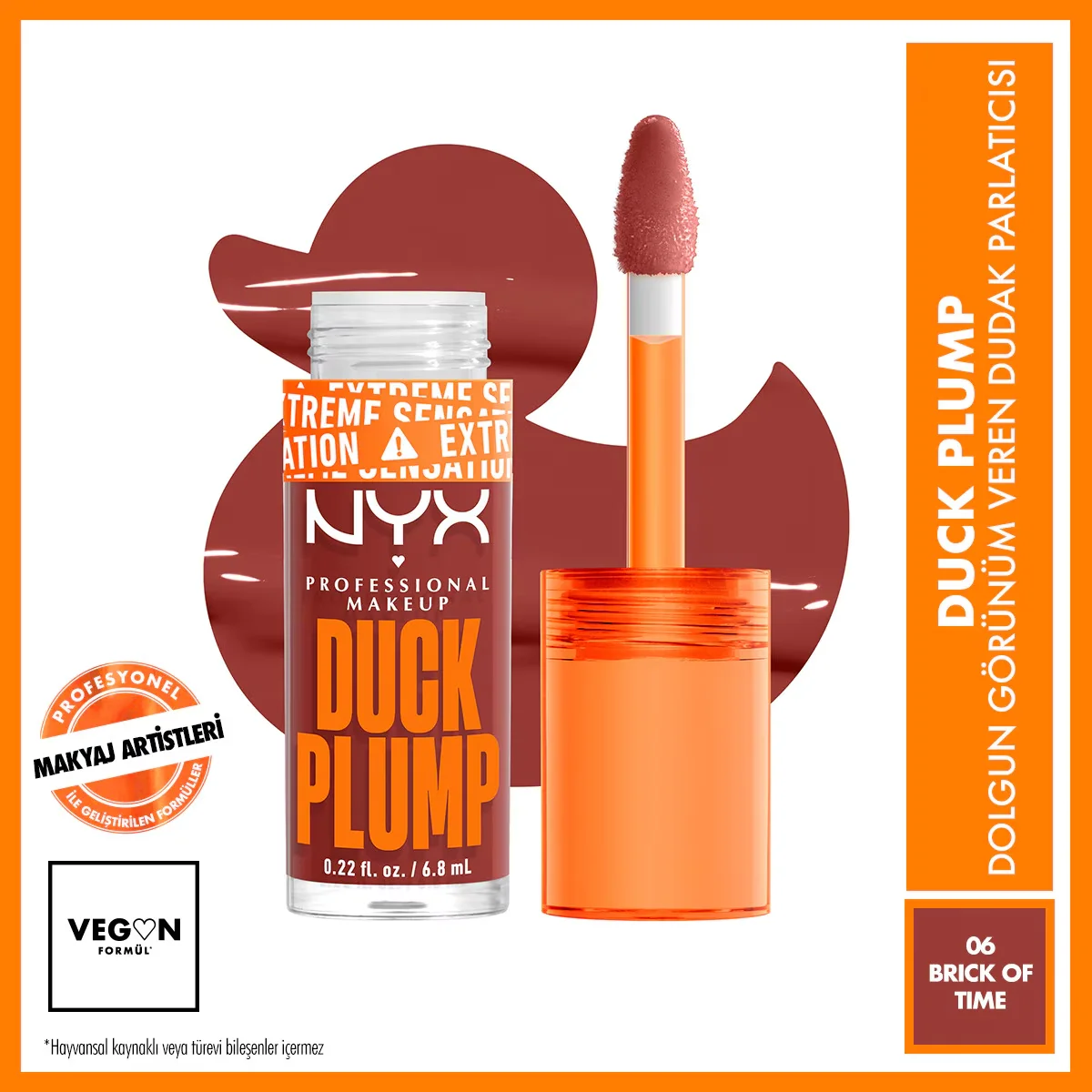 Nyx Professional Makeup Duck Plump Lip Gloss 06 brick Of Time