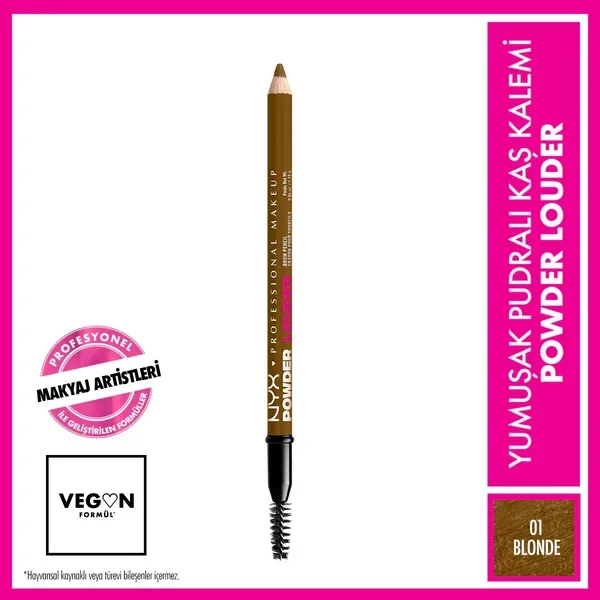 Nyx Professional Makeup Powder Louder Powder Eyebrow Pencil 01 blonde
