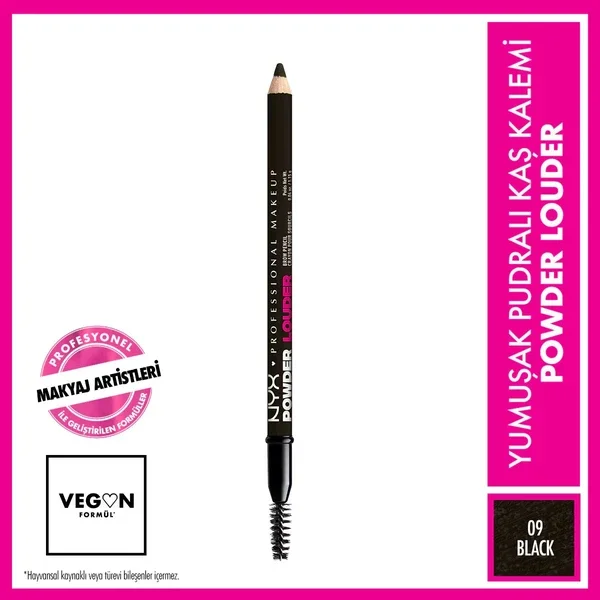Nyx Professional Makeup Powder Louder Powder Eyebrow Pencil 09 black