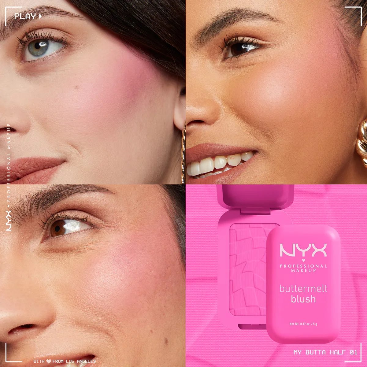 NYX Buttermelt Blush Cremepuder - 01 My Butta, 12 Stunden Haltbarkeit