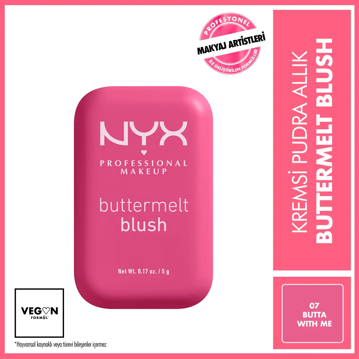Nyx Professional Makeup Buttermelt Blush Creamy Powder Blush 07 butta With Me