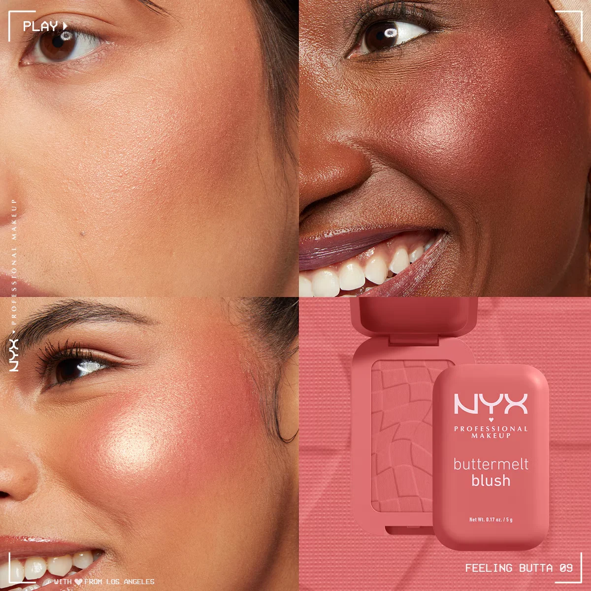 Nyx Professional Makeup Buttermelt Blush Creamy Powder Blush 09 feelin Butta
