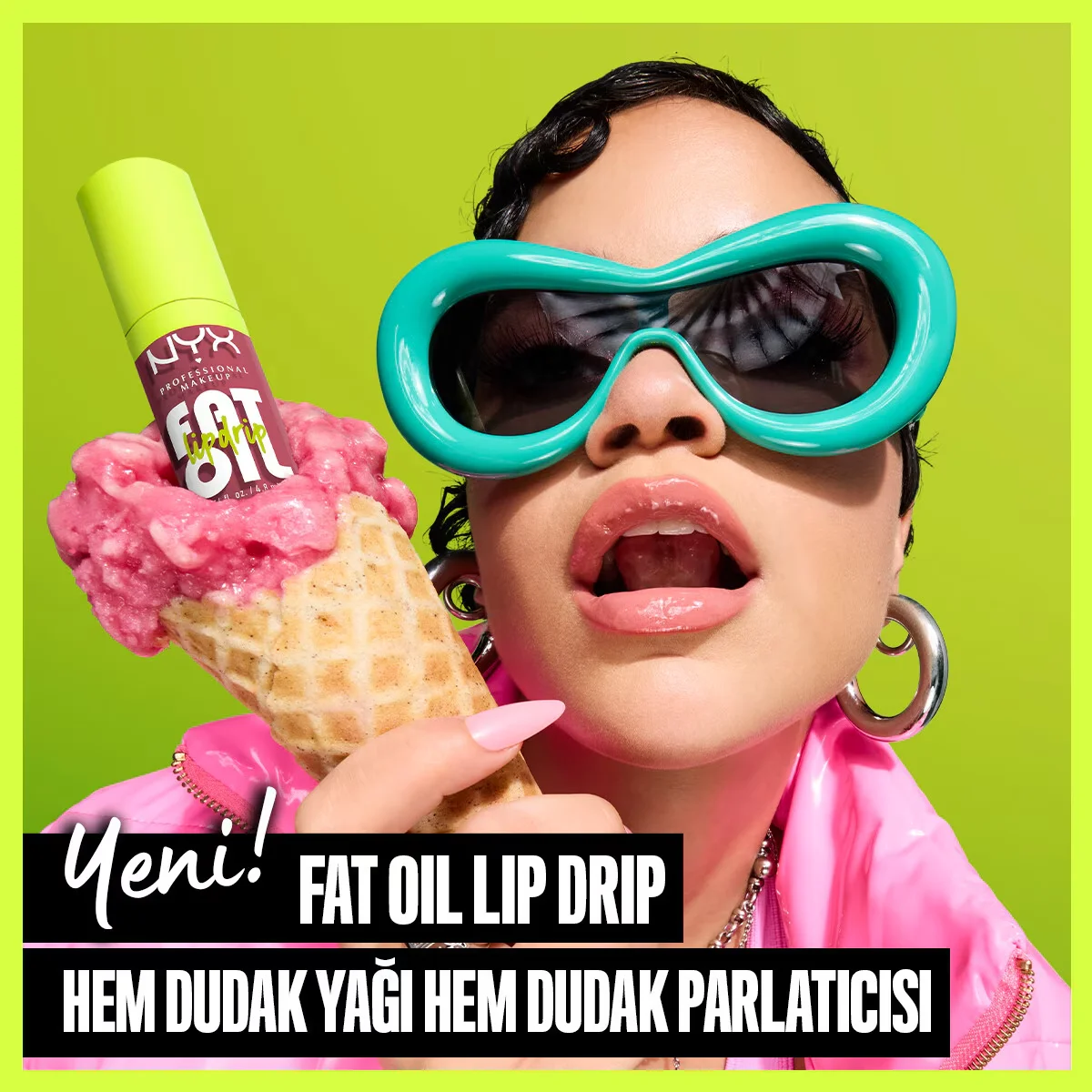 NYX Fat Oil Lip Drip Shine - Feuchtigkeitsspendendes Himbeer-Lippenöl