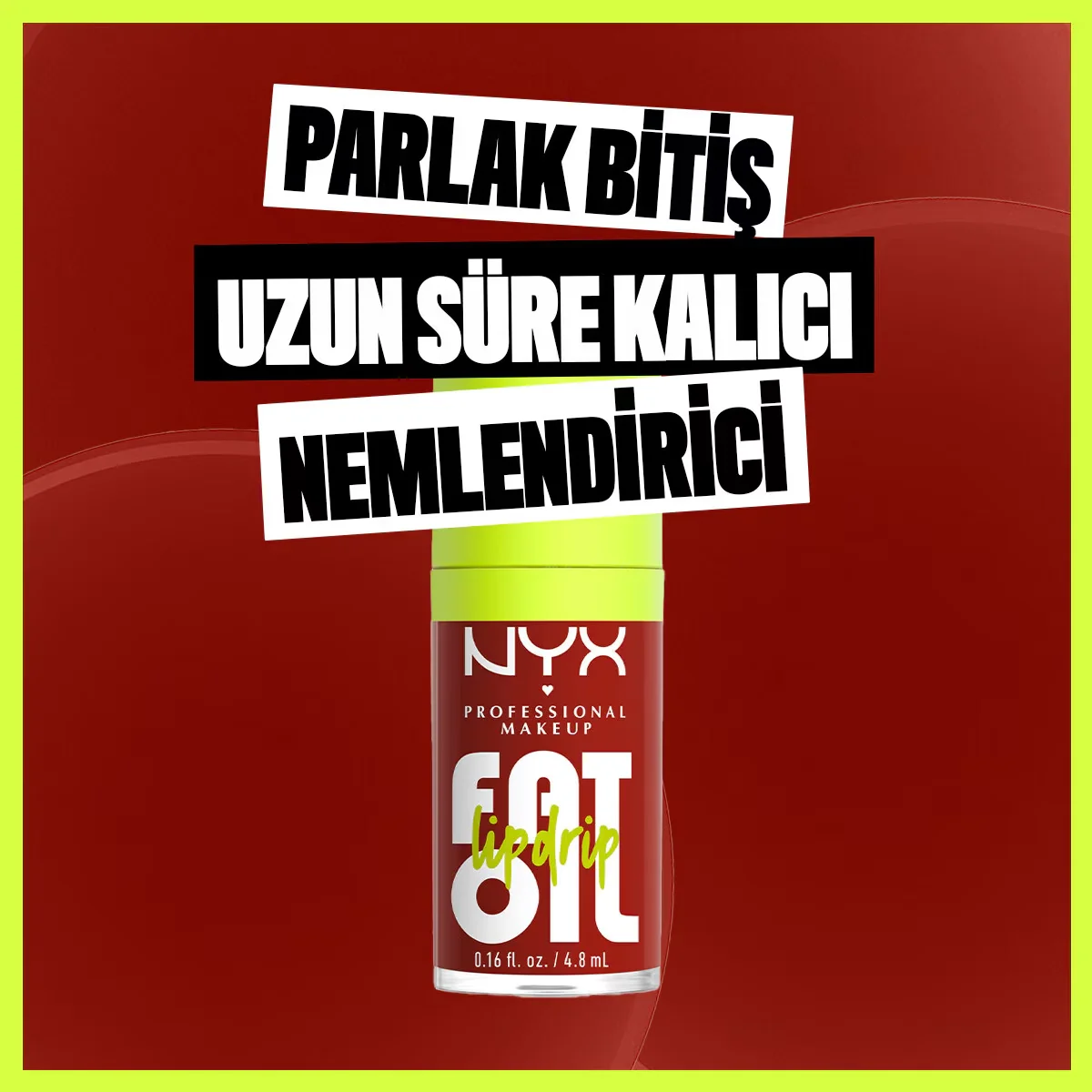 NYX Fat Oil Lip Drip Shine - Feuchtigkeitsspendendes Himbeer-Lippenöl