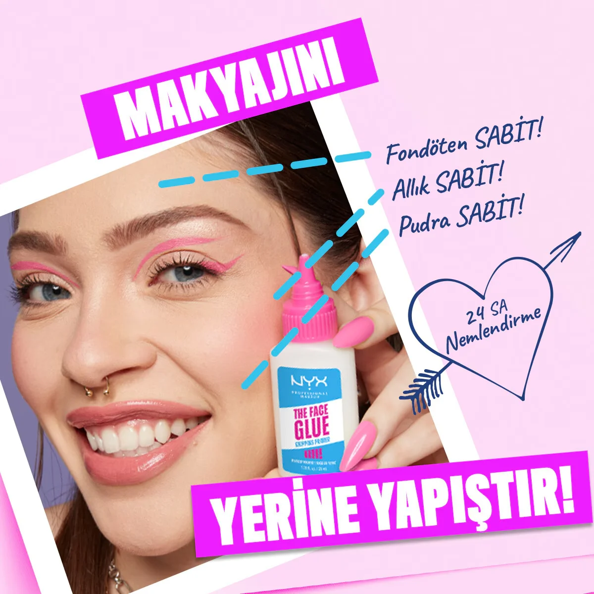 NYX Face Glue Make-up Basis - 12-Stunden Halt und feuchtigkeitsspendende Formel