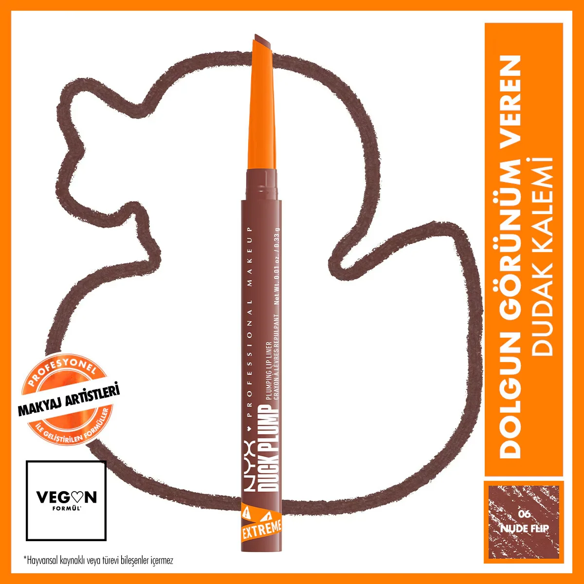 Nyx Professional Makeup Duck Plump Lip Pencil Nude Flip