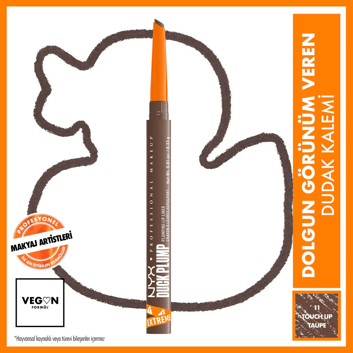 Nyx Professional Makeup Duck Plump Lip Pencil Touch Up Taupe