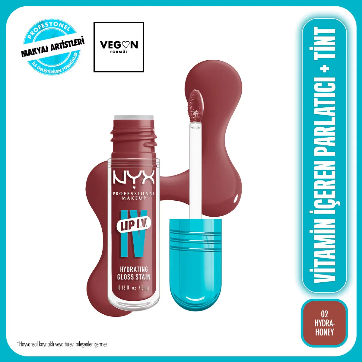 Nyx Professional Make Up Lip Iv Lip Gloss Tint Hydra Honey