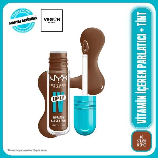 Nyx Professional Make Up Lip Iv Lip Gloss Tint Splash N Spice