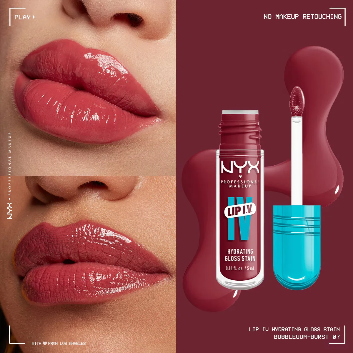 NYX Lip I.V. Vitamin-Infused Gloss &amp; Tint - Bubblegum Burst