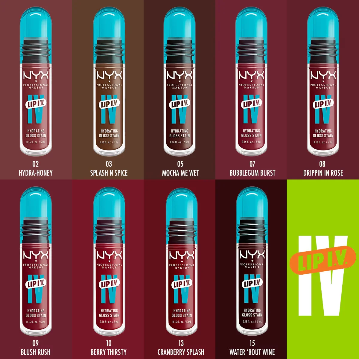 Nyx Professional Make Up Lip Iv Lip Gloss Tint Bubblegum Brust