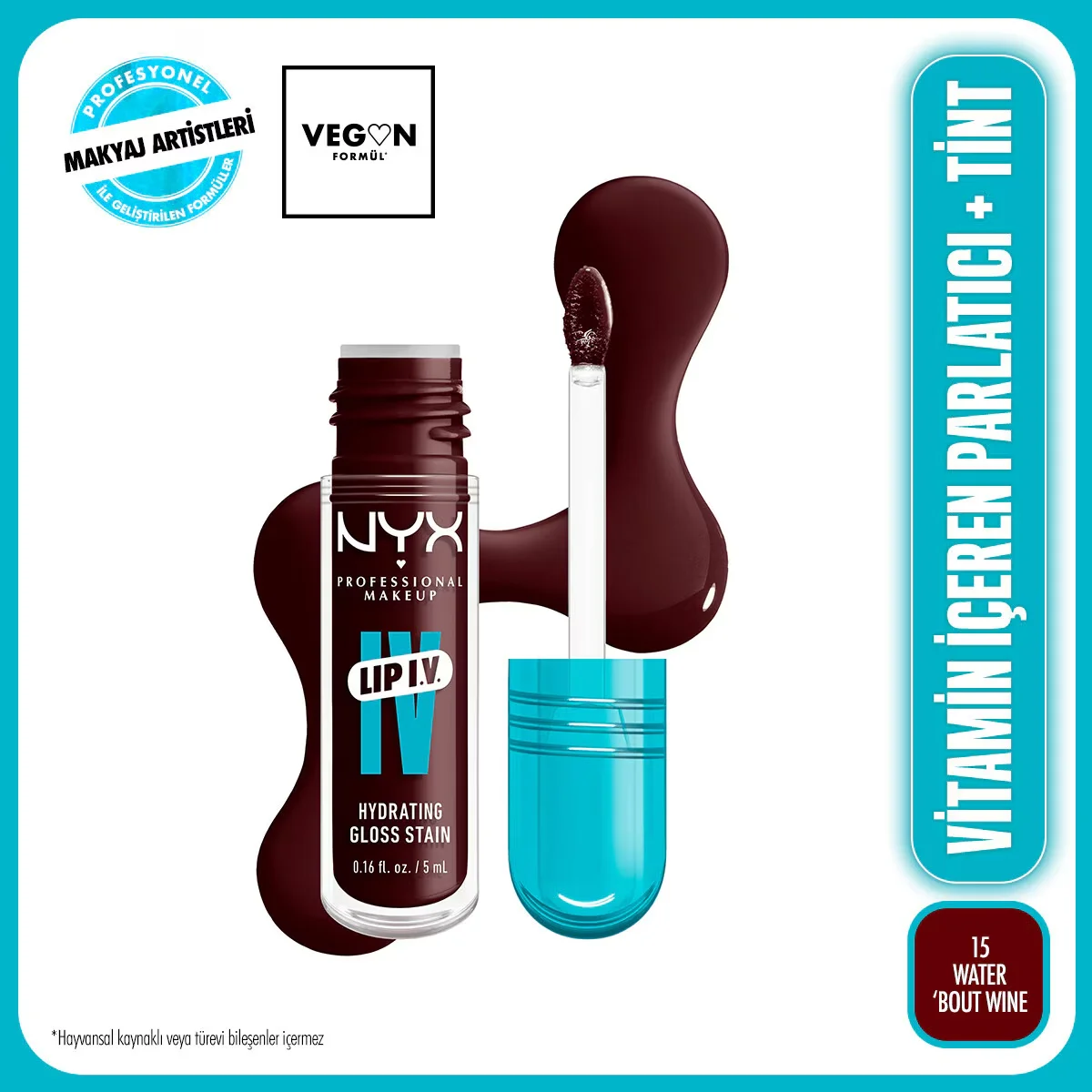 NYX Lip I.V. Vitamin-Infused Gloss &amp; Tint - Weinfarbe