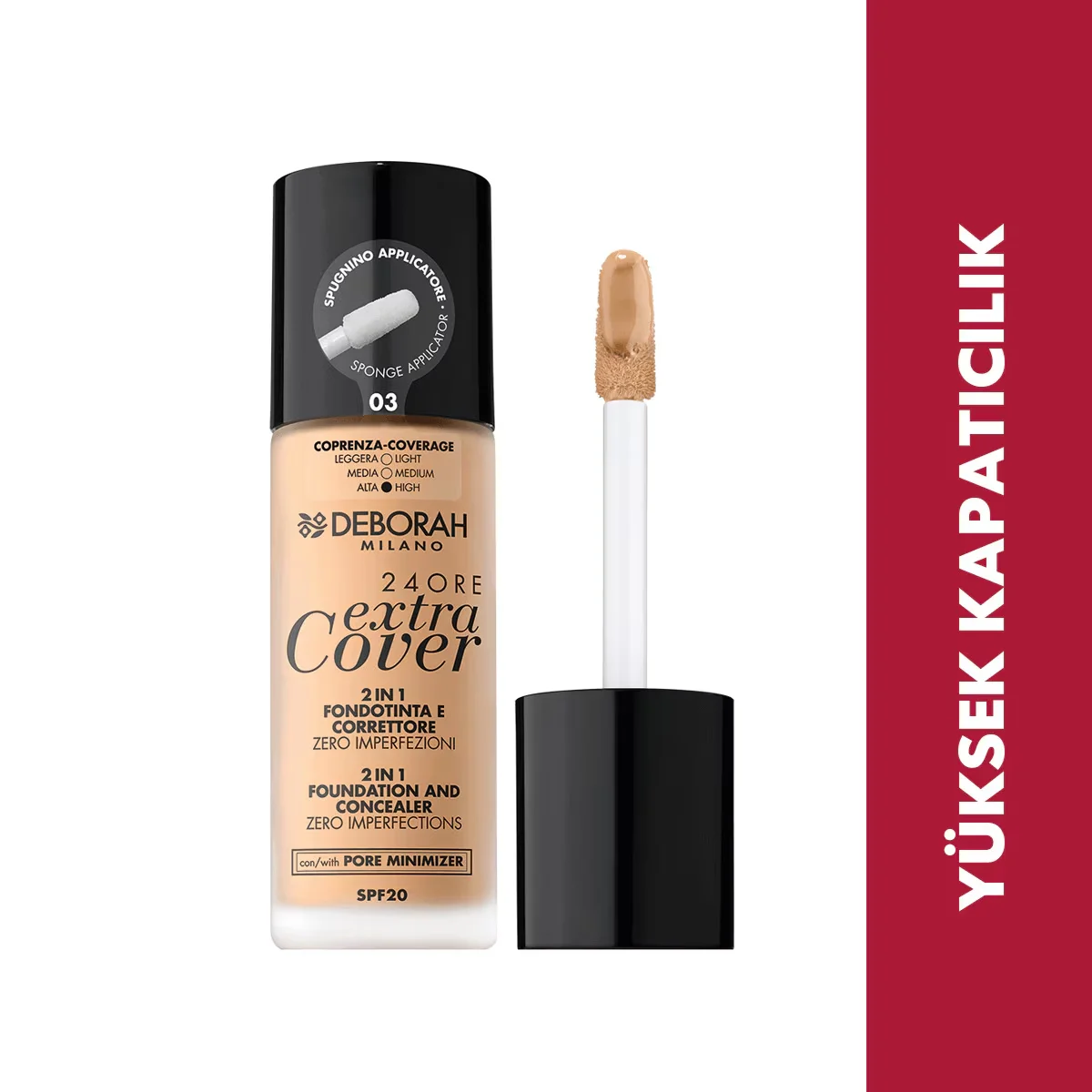 Deborah 24 ore Extra Cover Foundation No: 03 sand