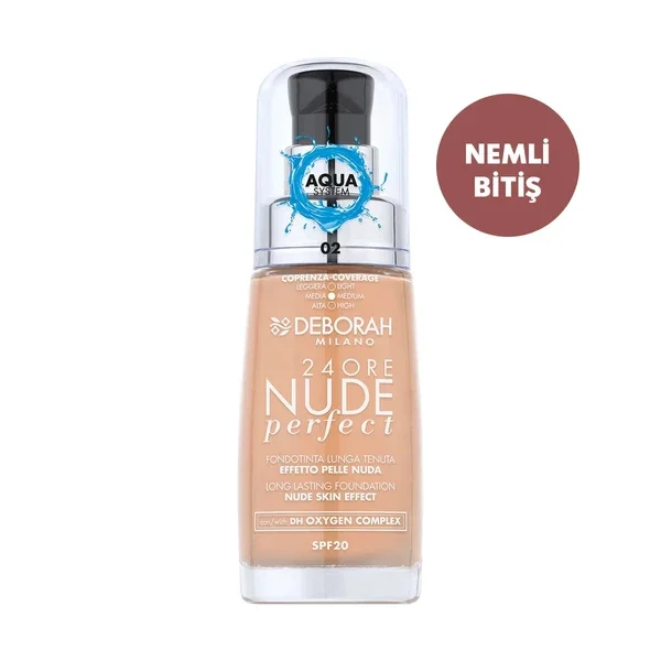 Deborah 24 ore Perfect Nude Foundation No: 02 beige