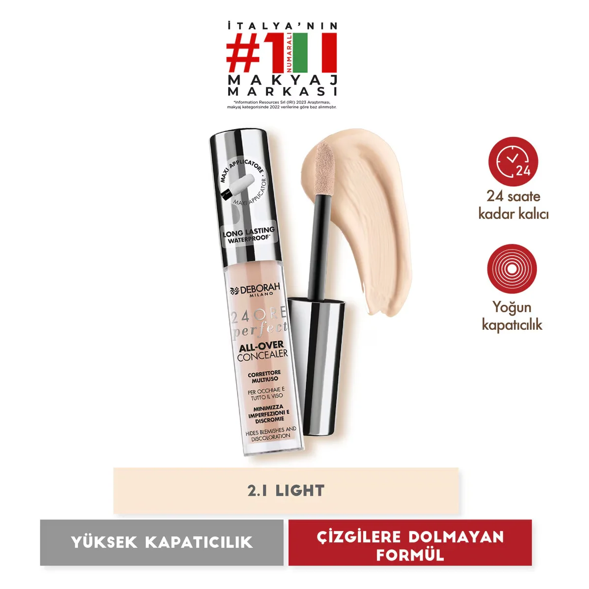 Deborah 24Ore Waterproof Concealer 2.1 Light