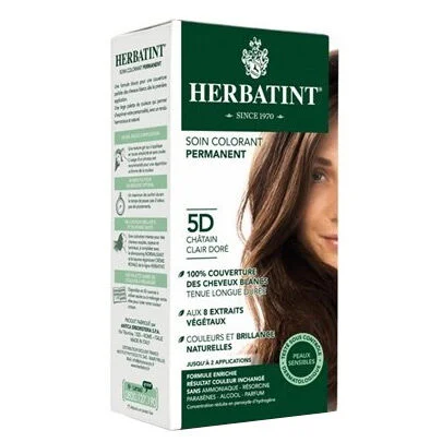 Краска для волос Herbatint 5D Светло-коричневый золотистый