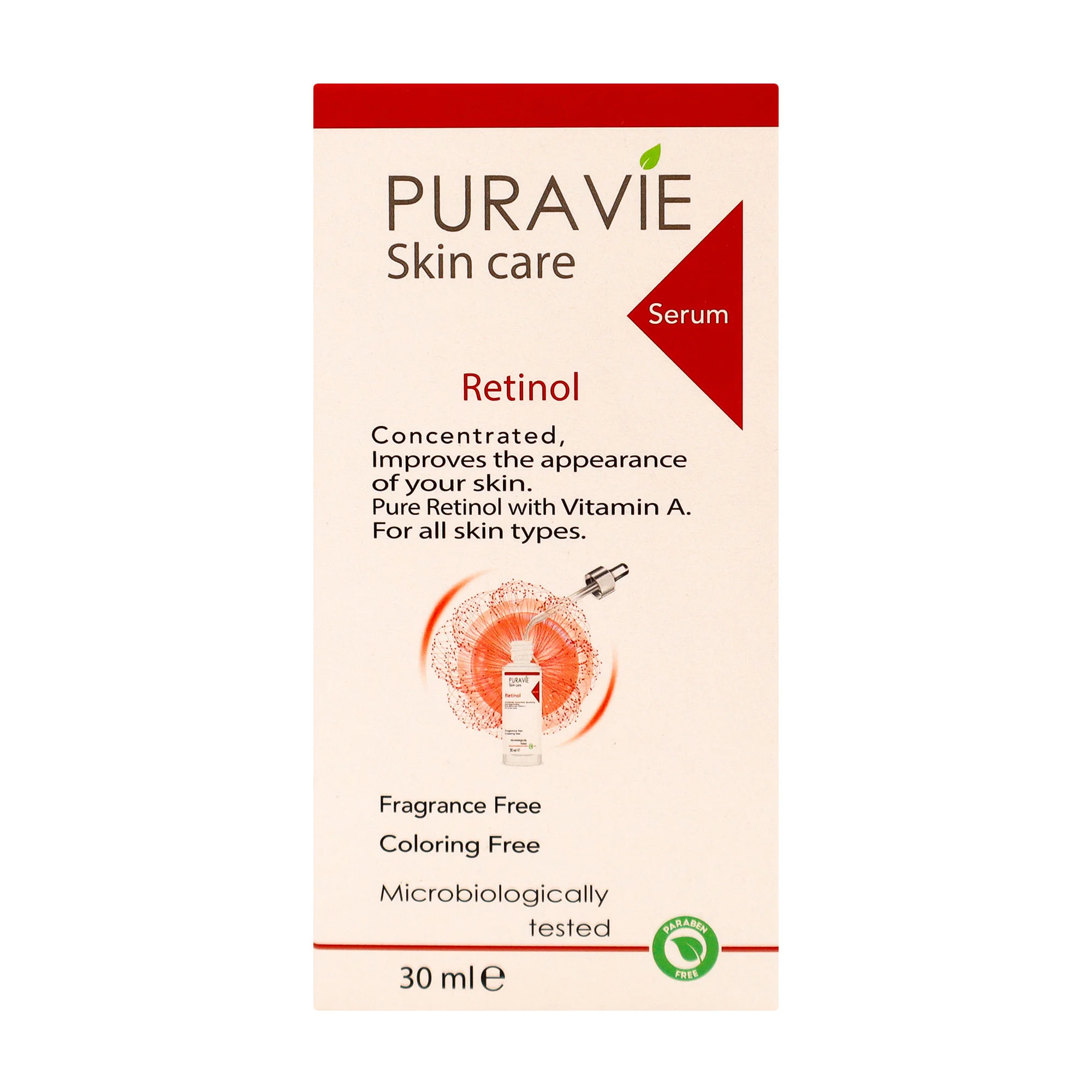 Retinol Serum with Vitamin A for All Skin Types - By Pura 30 ml