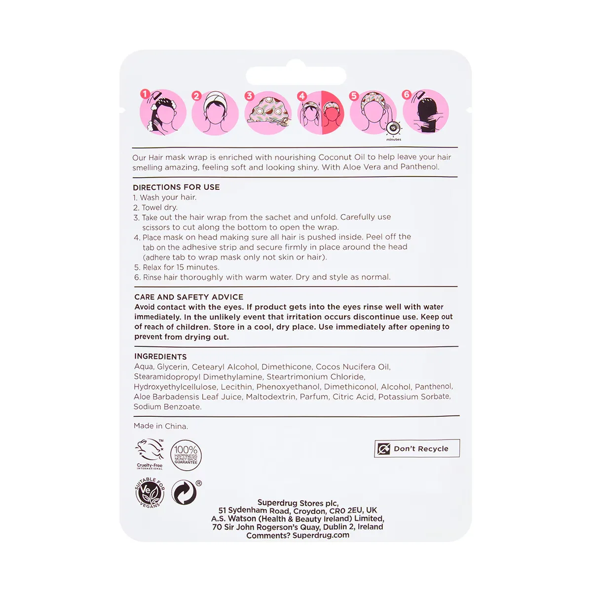 Superdrug Hair Mask Coconut Oil