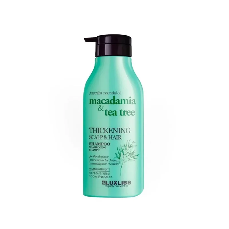 Luxliss Thickening Macadamia Tea Tree Thickening Scalp- Hair Shampoo 500 ml