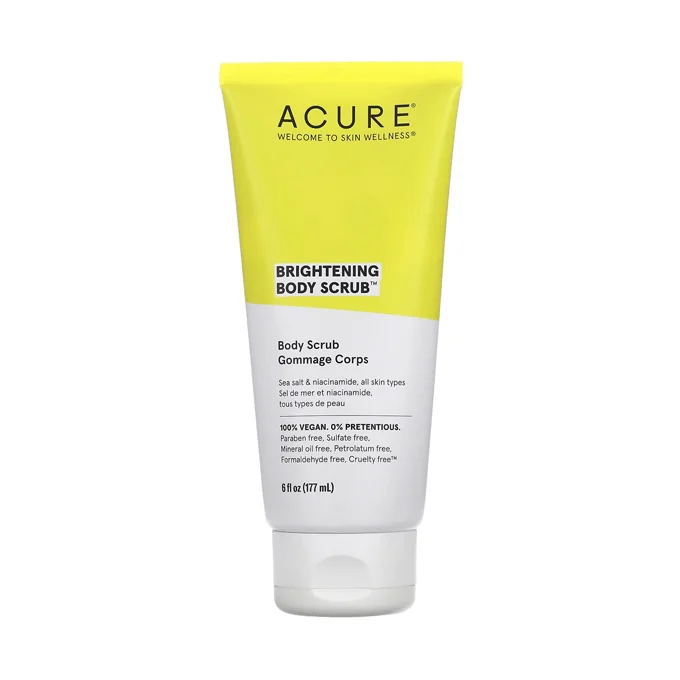 Body Brightening Scrub with Sea Salt and Niacinamide by Acure - 177 ml