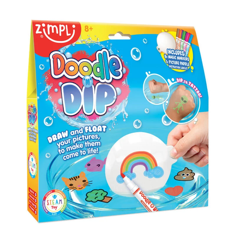 Zimpli Kids Doodle Dip Floating Tattoo Set