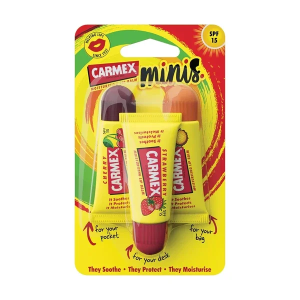 Carmex Lip Balm Mini Trio Set Of 3 spf15 15 g