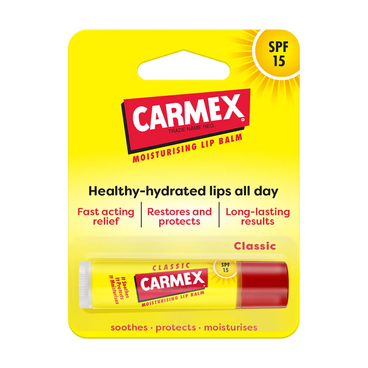 Carmex Klassischer Lippenbalsam Stick SPF 15