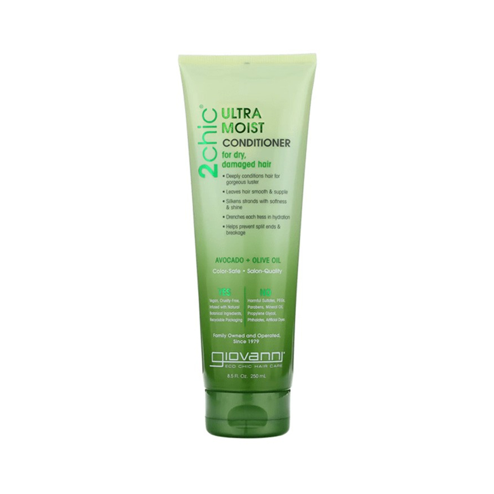 Giovanni 2 Chic Ultra-Moisturizing Conditioner for Dry, Damaged Hair with Avocado & Olive Oil - 250 ml