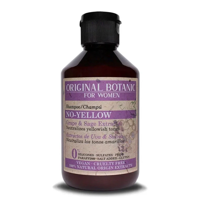 Original Botanic No Yellow Vegan Purple Shampoo For Blonde Hair Women 250 ml