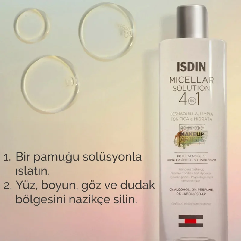 Isdin Mizellen-Reinigungswasser Make-up Entferner für empfindliche Haut 400 ml