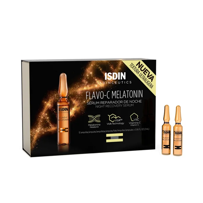 Night Melatonin Repair Serum, 10 Ampoules by Isdin 2 ml