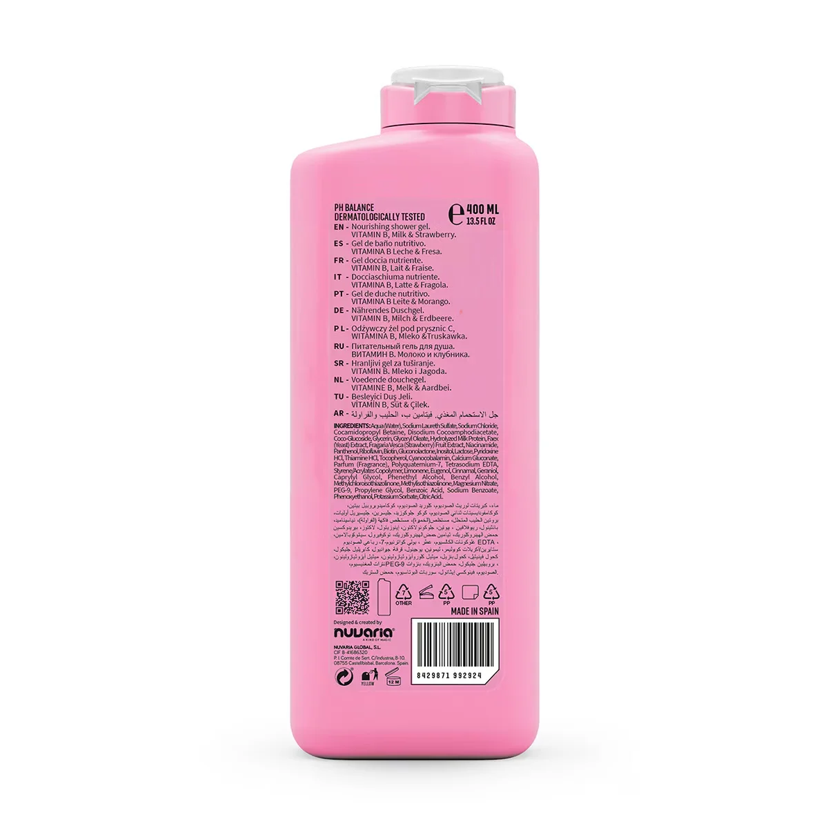 Dicora Urban Fit Shower Gel Strawberry &amp; Milk 400 ml