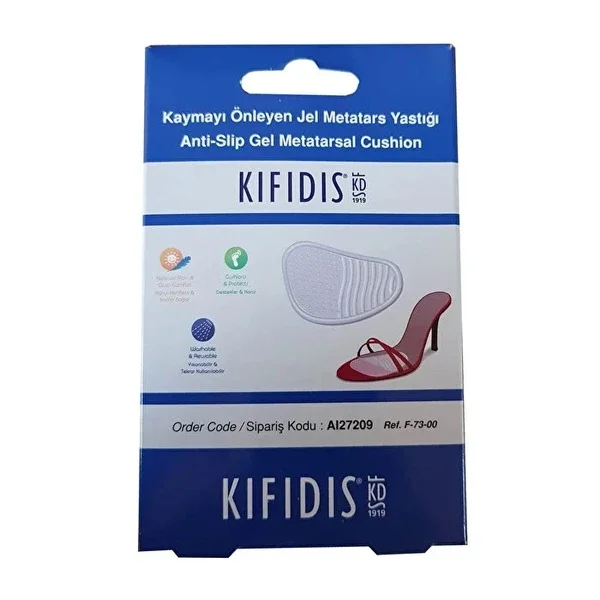Kifidis وسادة مشط القدم من جل السيليكون غير القابل للانزلاق من كيفيديس، زوج واحد
