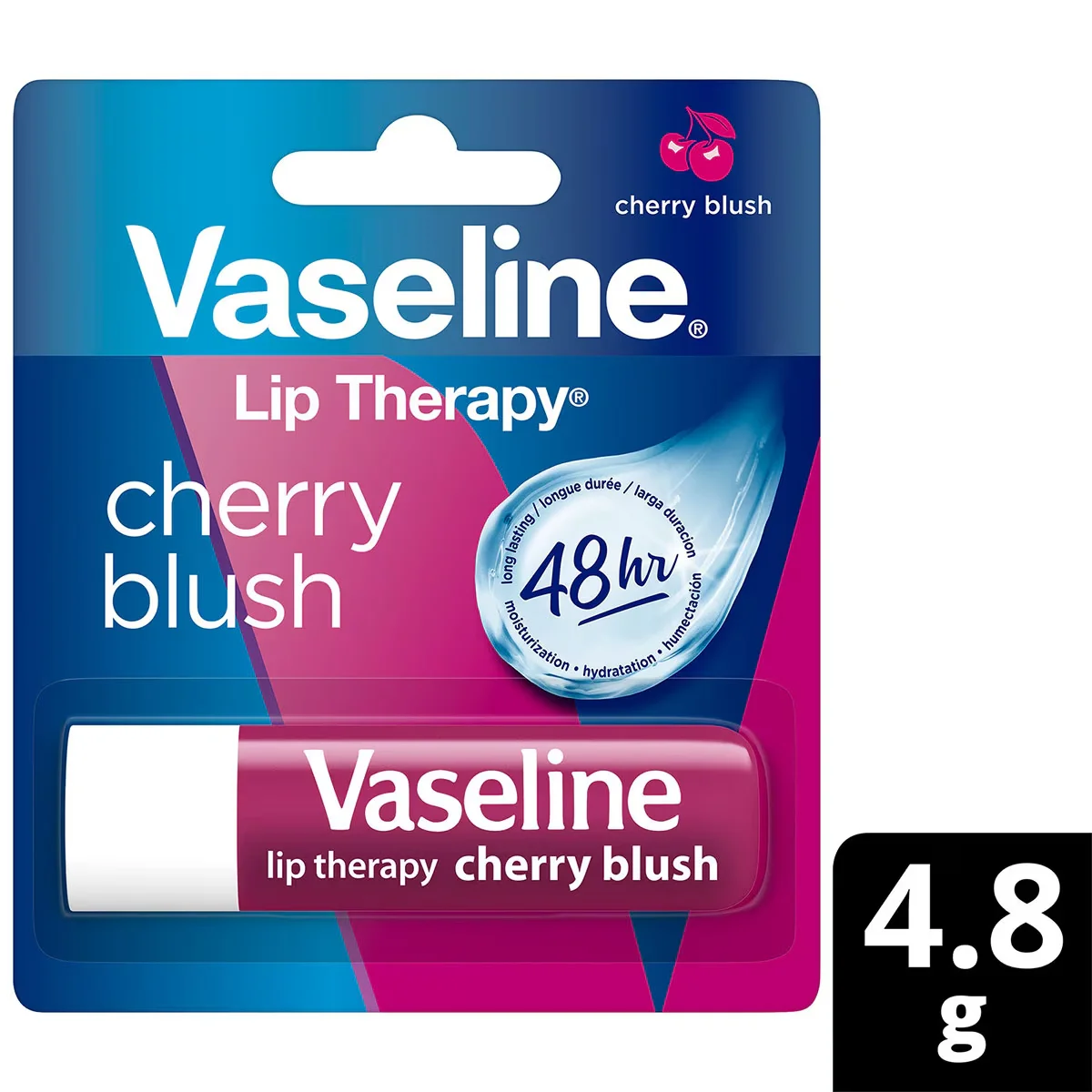 Vaseline فازلين ليب ثيرابي للعناية بالشفاه كريم الكرز أحمر الخدود 4.8 غرام