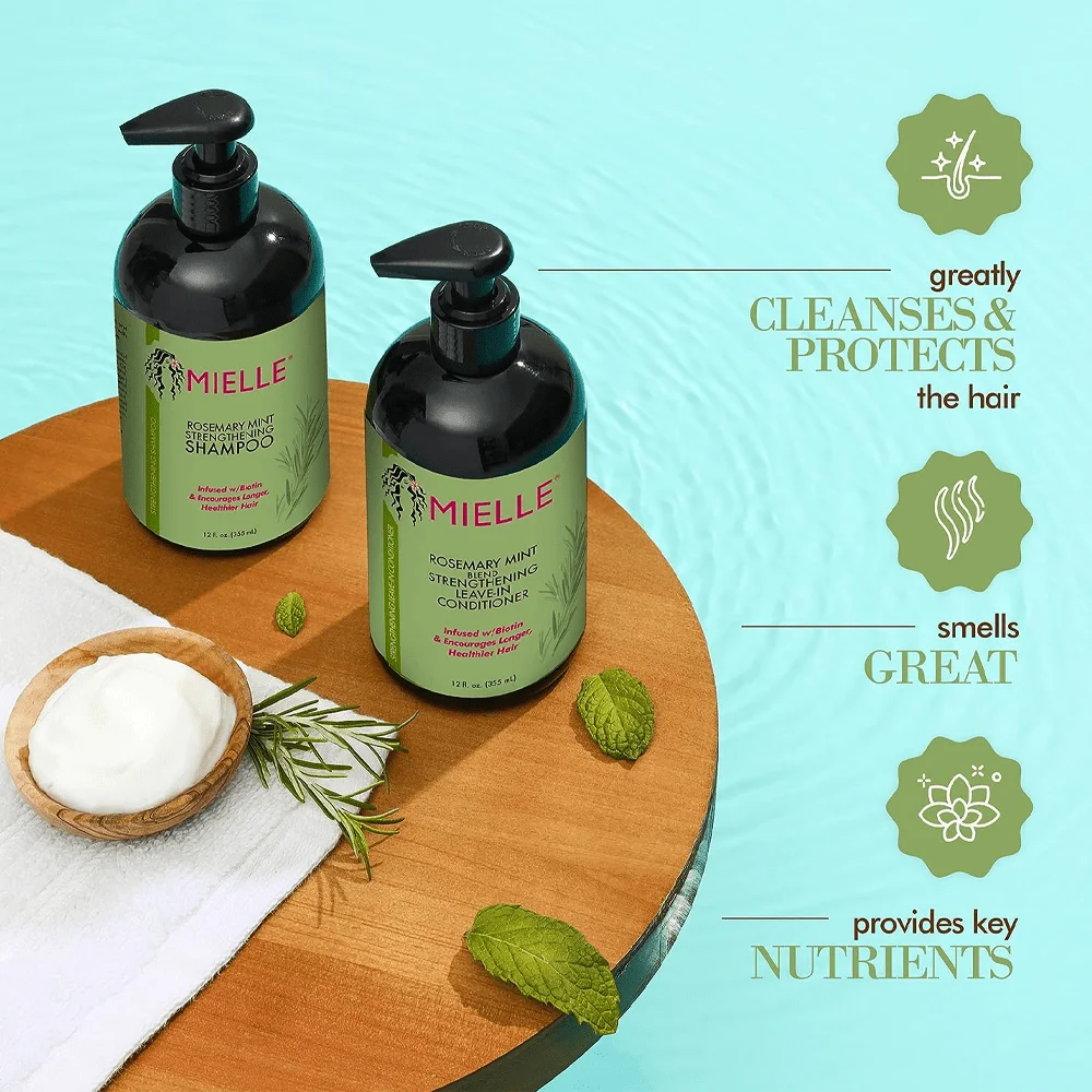 Strengthening Shampoo with Rosemary and Mint - Meili Organics 355g