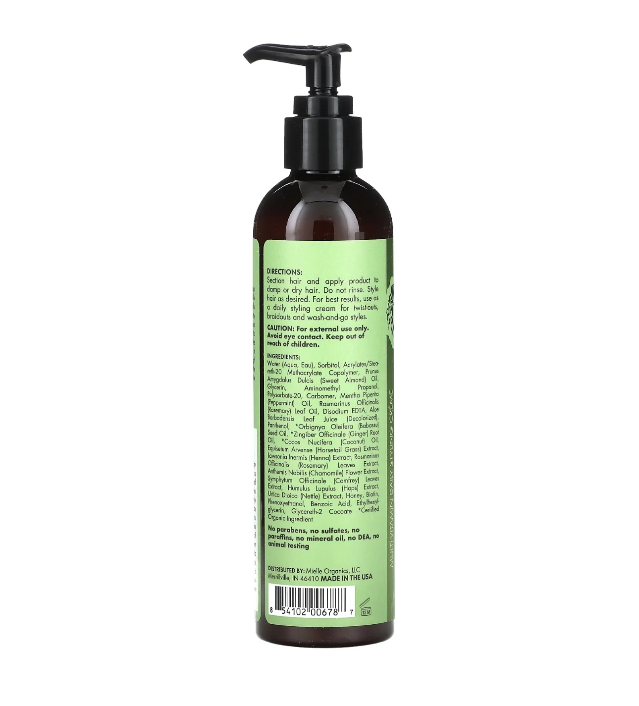 Mielle Organics Rosemary And Mint Styling Cream 240 ml