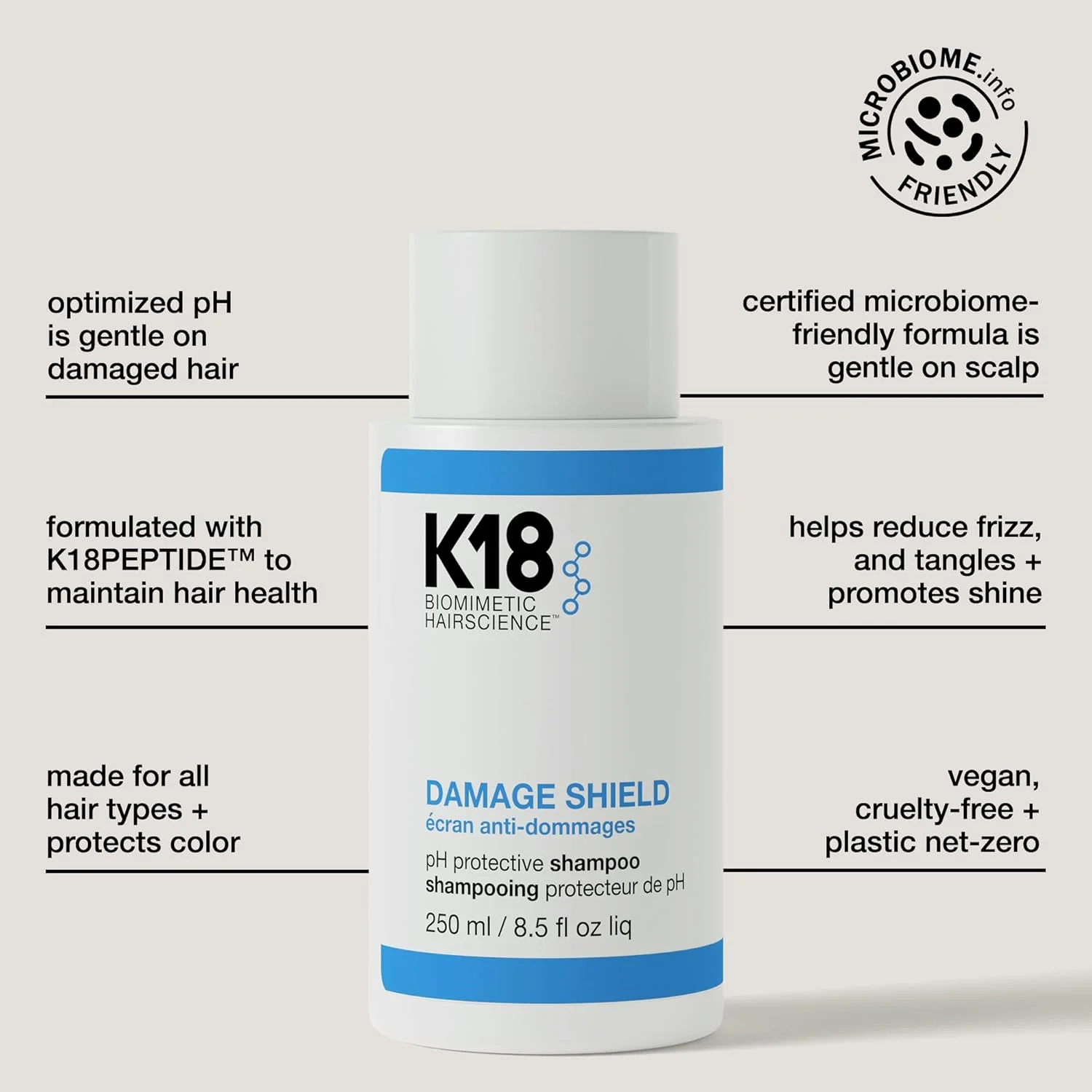 Damage Shield Protection Shampoo and Color Preservation from K18 - 250 ml