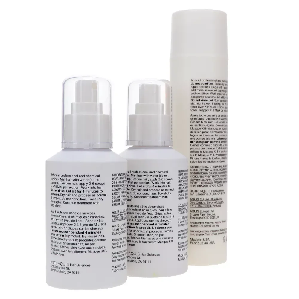K18 Three-Piece Damaged Hair Repair Set with Peptides