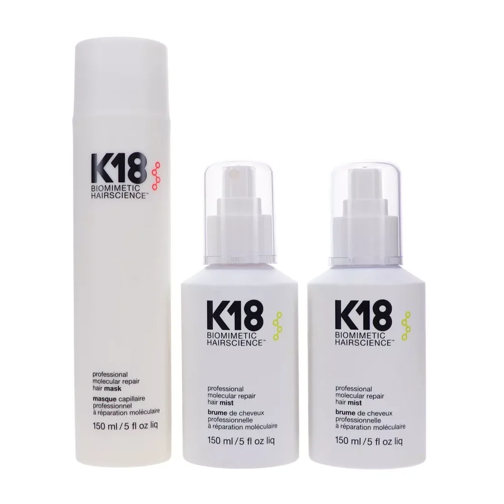 K18 Three-Piece Damaged Hair Repair Set with Peptides