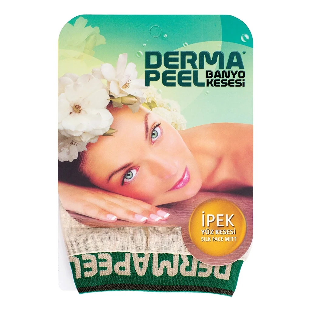 Мочалка для лица из натурального шелка Dermapeel