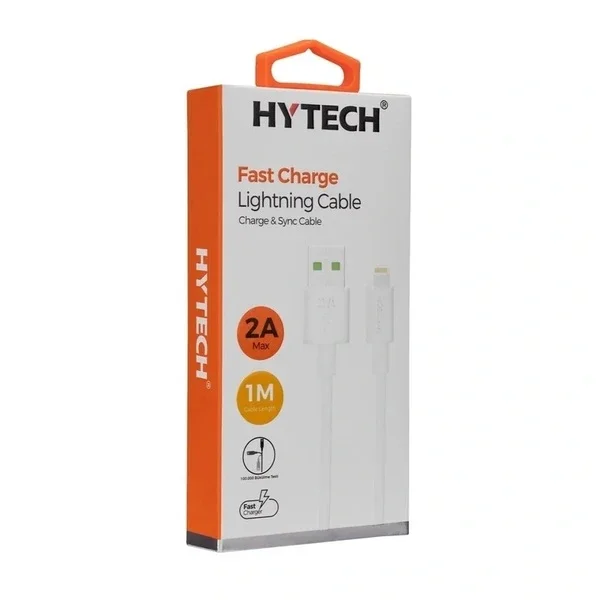 Hytech 1 m 2 a Iphone White Charging Cable Hy-x91