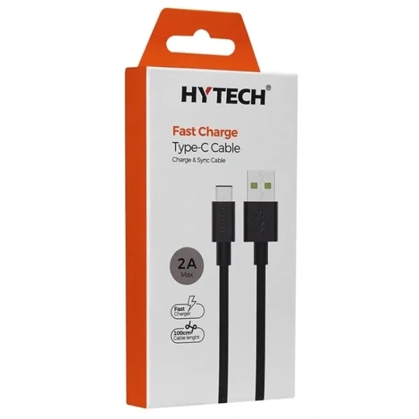 Hytech 1 m 2 a Type-c Black Charging Cable Hy-x105