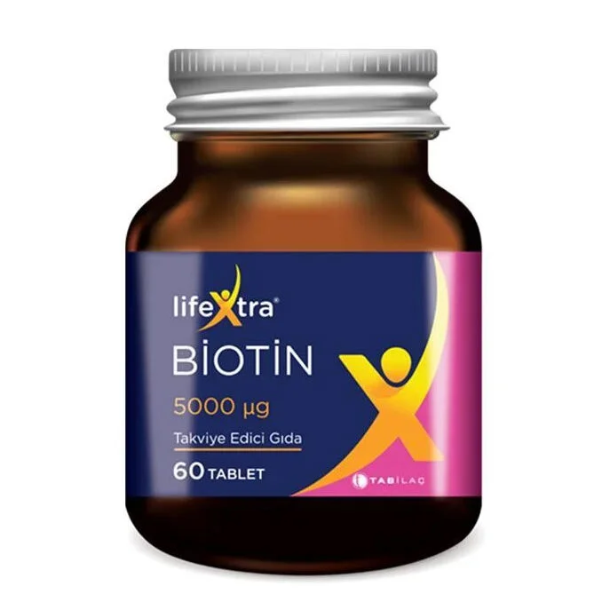 LifeXtra Biotin 60 Tabletten für gesundes Haar, Haut und Nägel