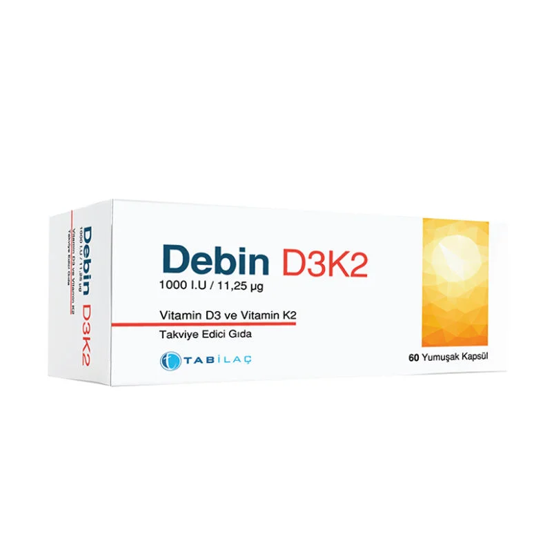 Tab İlaç Debin D3 k2 food Supplement 60 softgels