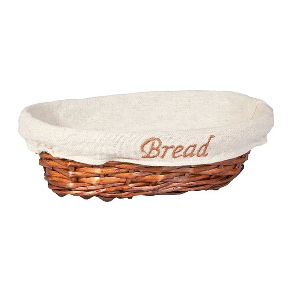 Biradli Wicker Cloth Bread Basket Oval 24 x 17 x 7 cm Grv-900