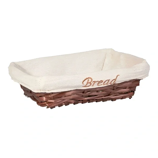 Biradli Wicker Cloth Bread Basket Rectangle 22 x 16 x 7 cm Grv-904