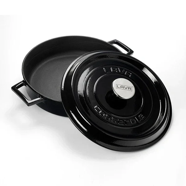 Lava Black Round Multipurpose Pot 28 cm
