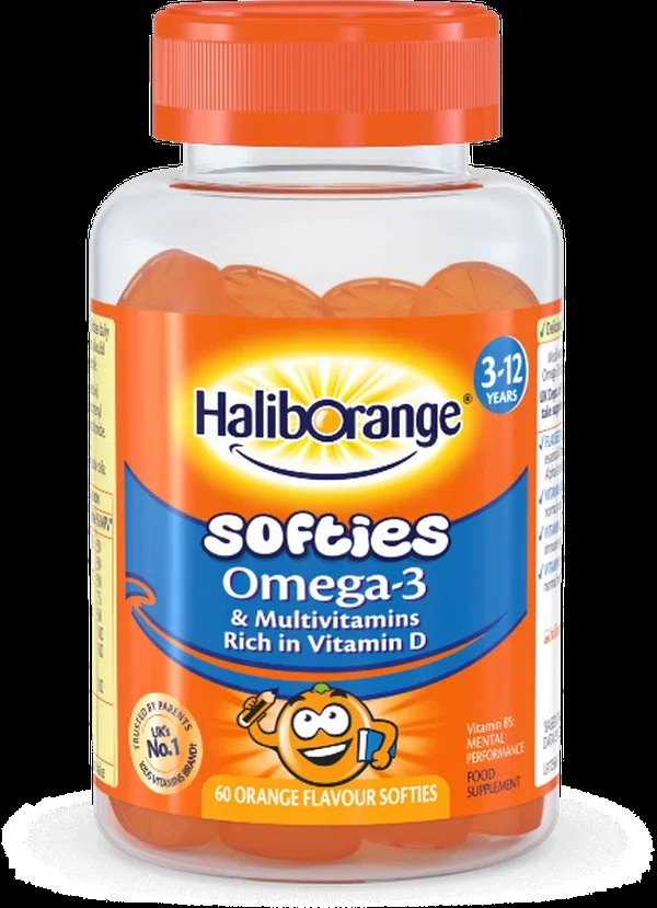 Haliborange Orange Flavored Omega-3 supplemented Multivitamin 60 capsules