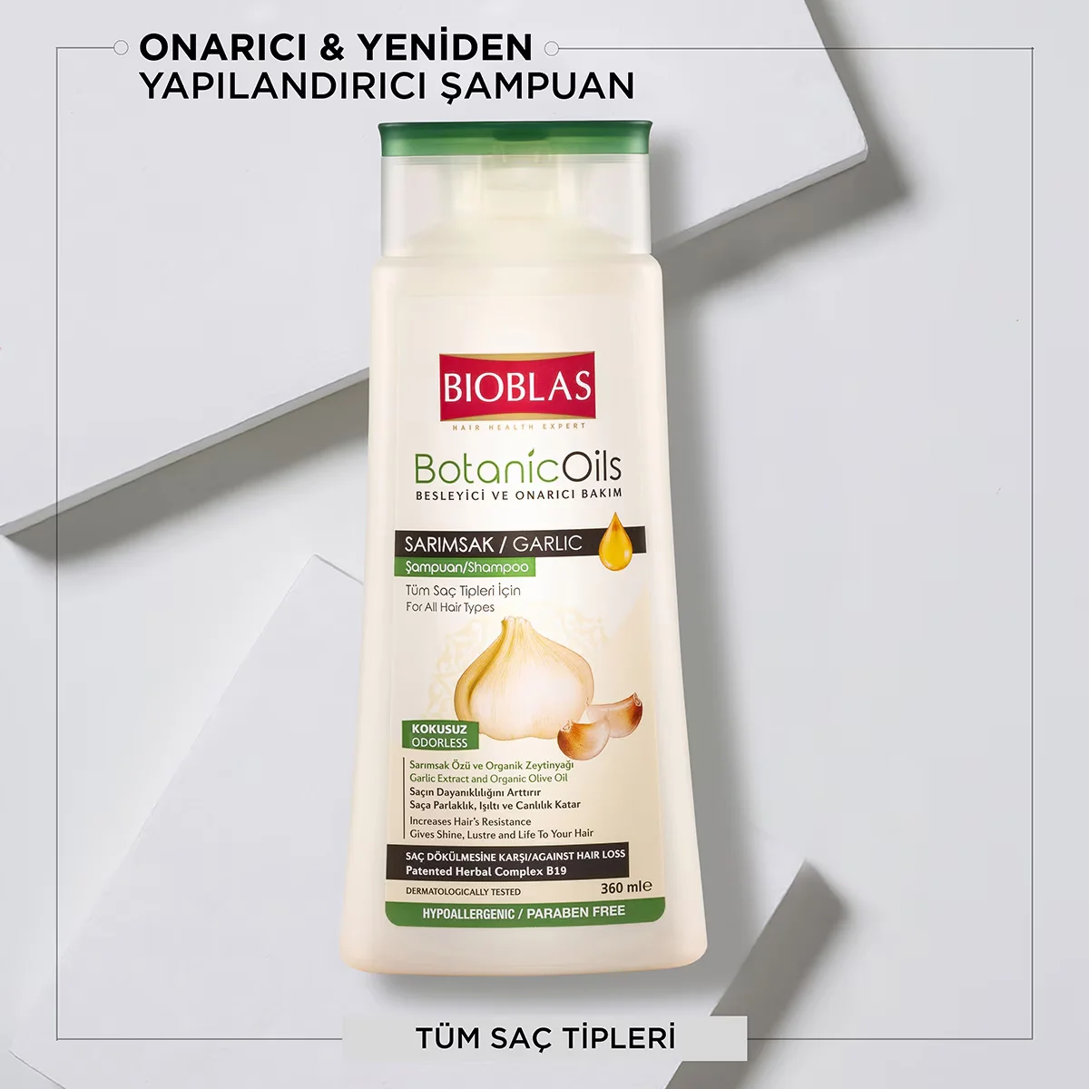 Bioblas Garlic Shampoo For All Hair Types (unscented) 360 ml