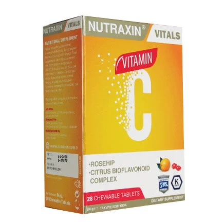 Nutraxin نيوتراكسين فيتامين سي ٢٨ قرصًا للمضغ